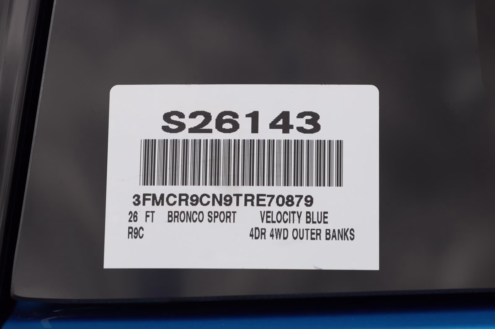 2026 Velocity Blue Metallic Ford Bronco Sport Outer Banks 4X4 SUV