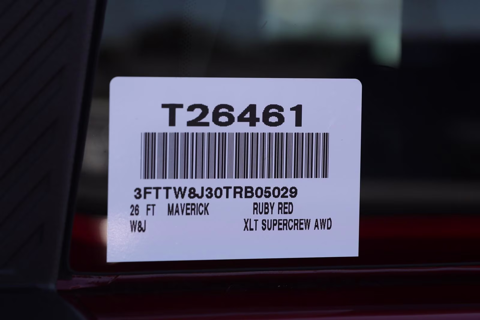 2026 Ruby Red Metallic Tinted Clearcoat Ford Maverick XLT AWD Truck