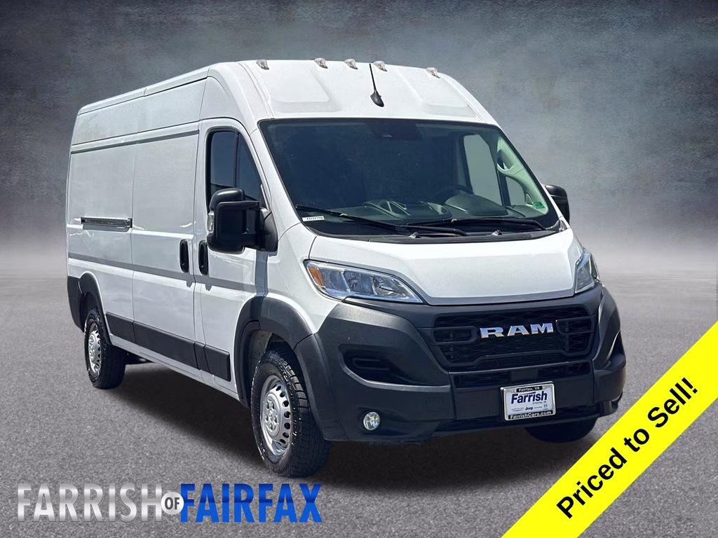 2025 Bright White Clearcoat Ram ProMaster 2500 High Roof FWD Van