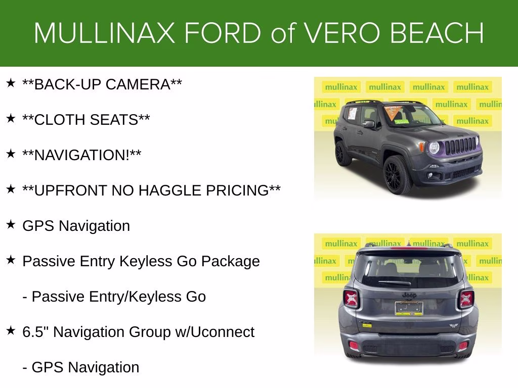 2016 Granite Crystal Metallic Clearcoat Jeep Renegade Latitude 4X4 SUV