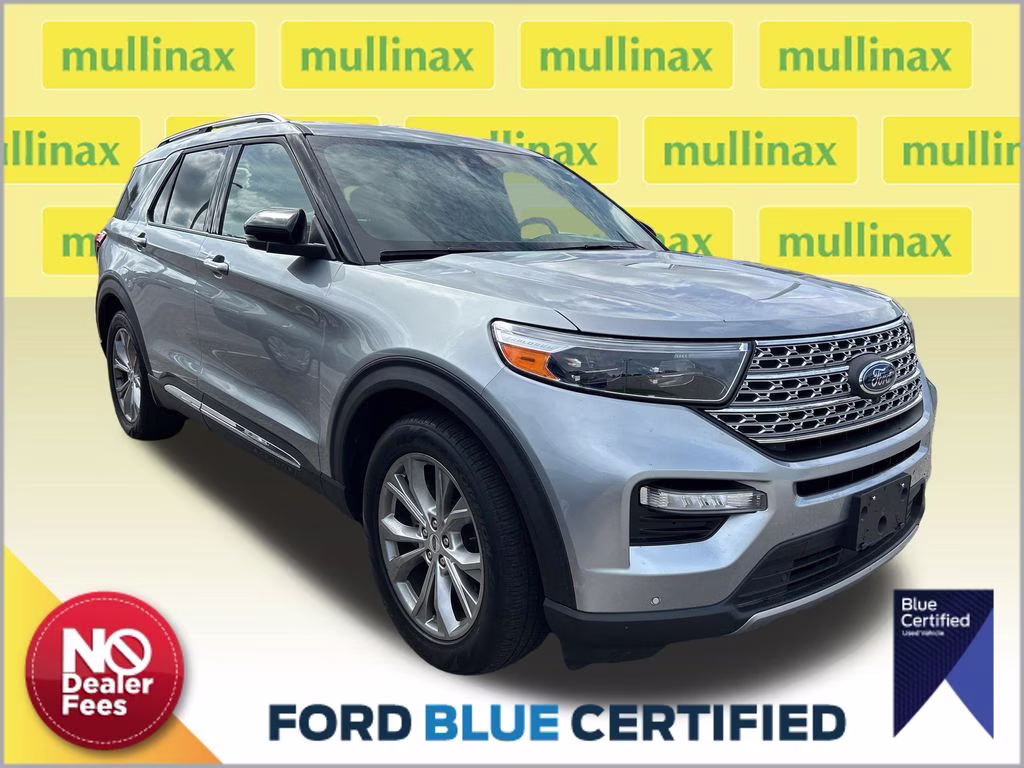2020 Iconic Silver Metallic Ford Explorer Limited RWD SUV