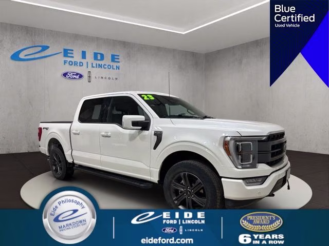 2023 Star White Metallic Tri-Coat Ford F-150 Lariat 4X4 Truck