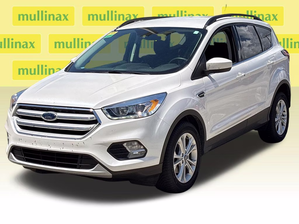 2019 White Platinum Clearcoat Metallic Ford Escape SEL FWD SUV