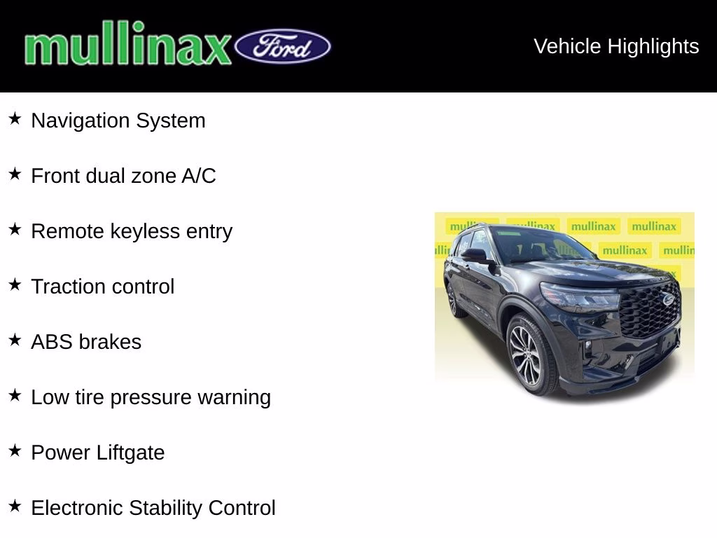 2026 Agate Black Metallic Ford Explorer ST-Line RWD SUV