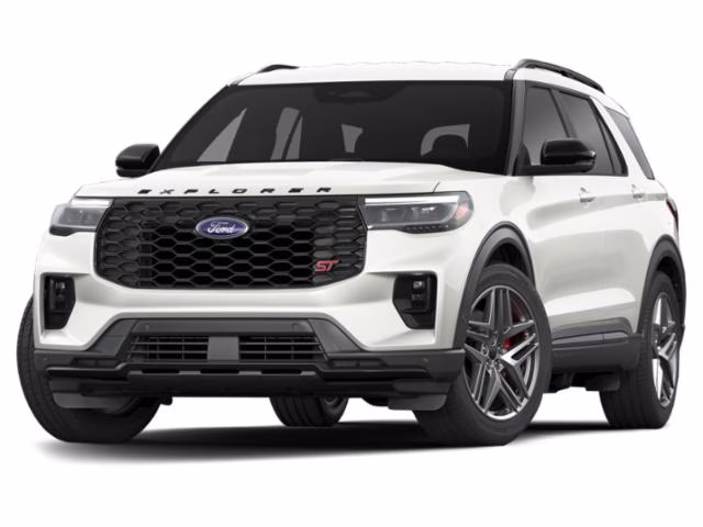 2025 White Metallic Ford Explorer ST 4X4 SUV