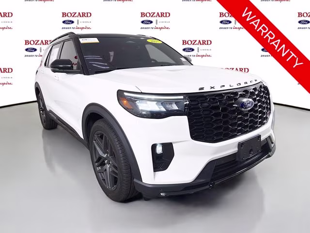 2025 White Metallic Ford Explorer ST 4X4 SUV