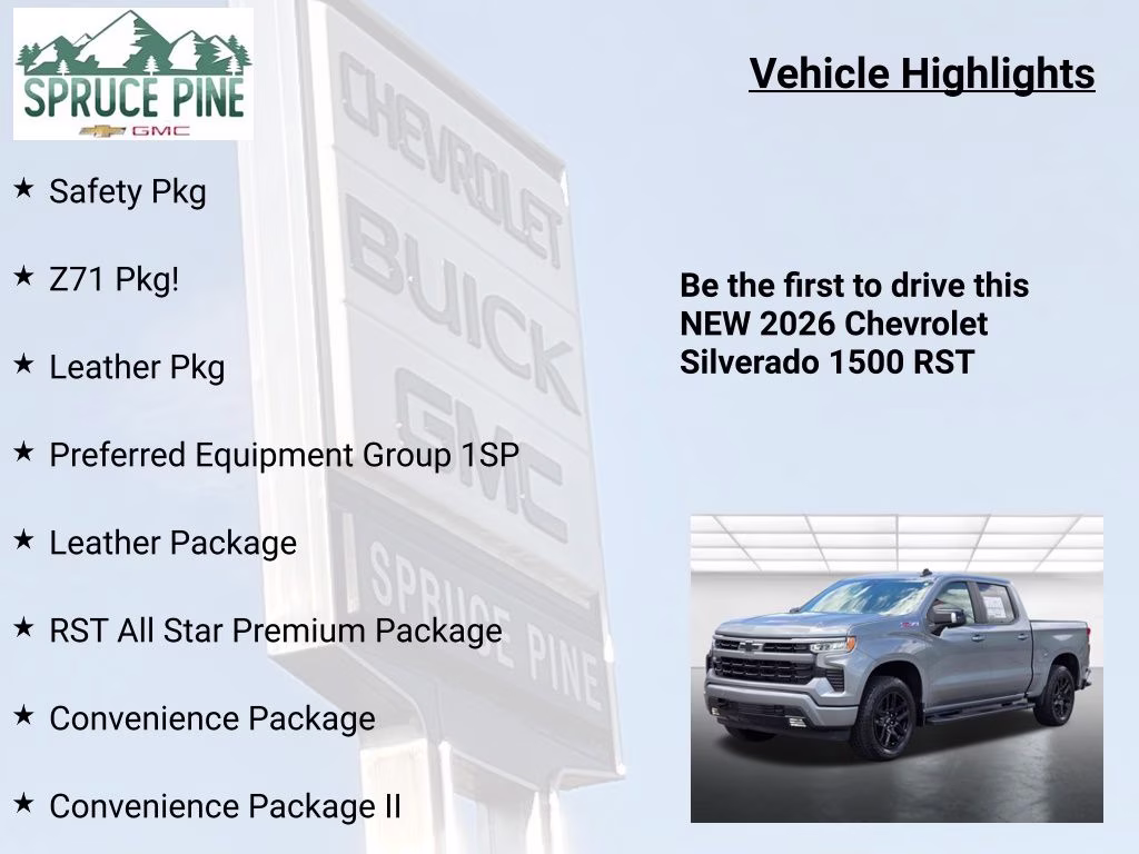 2026 Sterling Gray Metallic Chevrolet Silverado 1500 RST 4X4 Truck