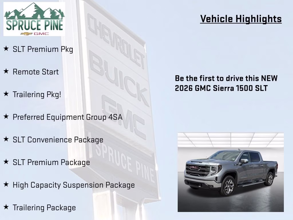 2026 Sterling Metallic GMC Sierra 1500 SLT 4X4 Truck