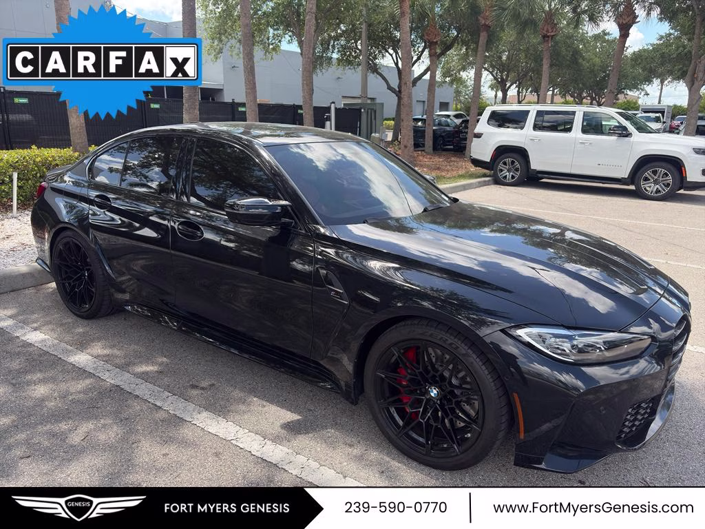2023 Black Sapphire Metallic BMW M3 Competition RWD Sedan