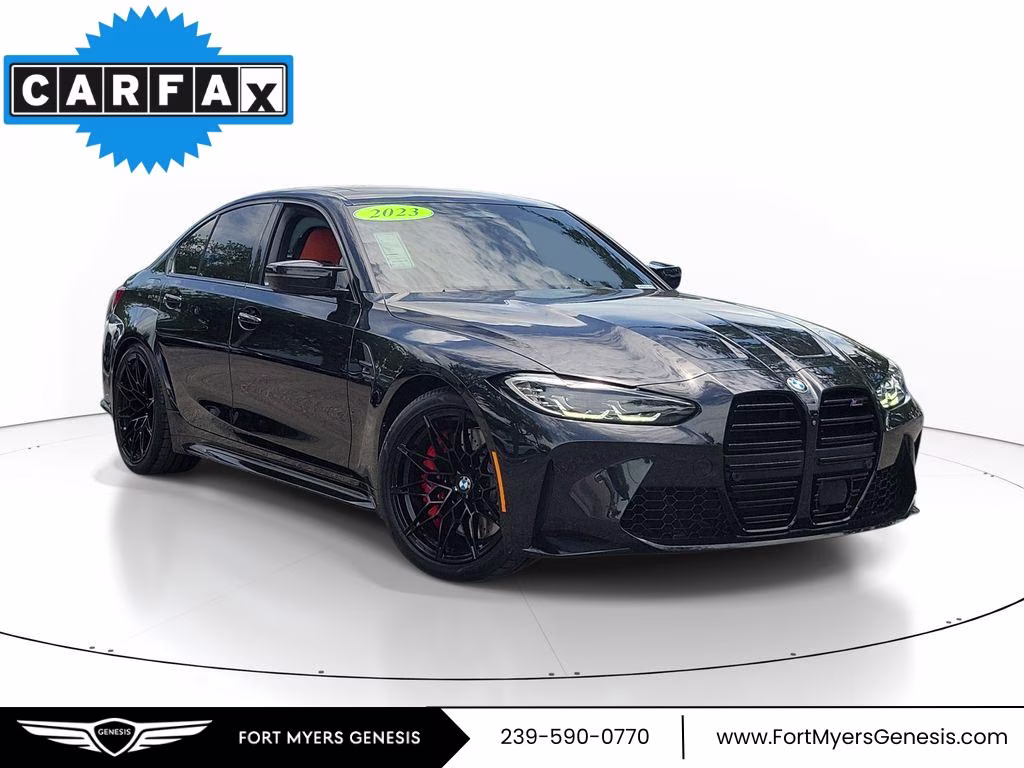 2023 Black Sapphire Metallic BMW M3 Competition RWD Sedan