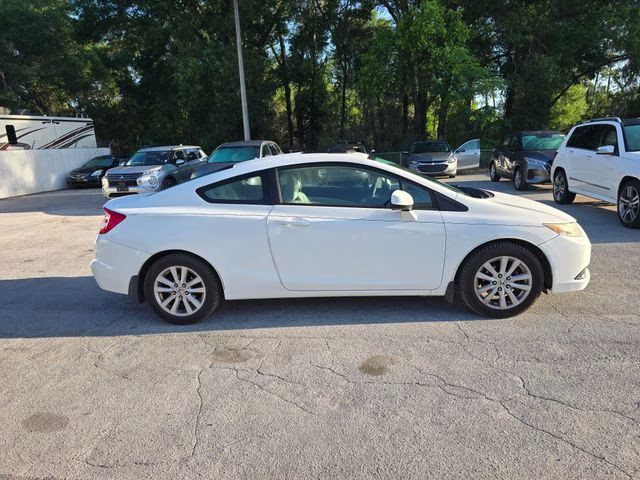 2012 White Honda Civic EX FWD Coupe