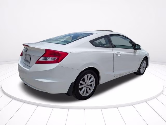 2012 White Honda Civic EX FWD Coupe