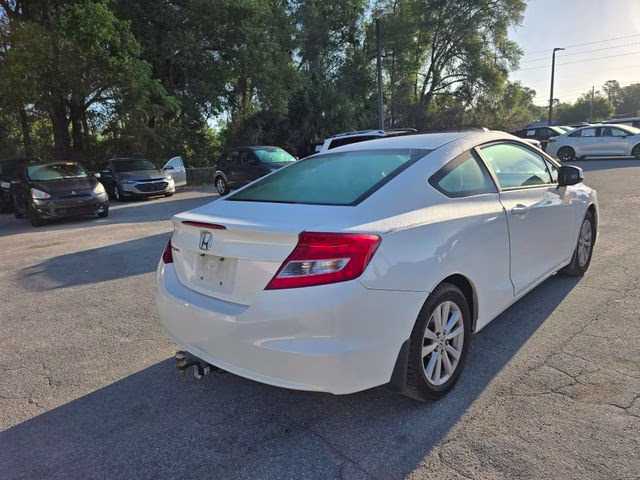 2012 White Honda Civic EX FWD Coupe