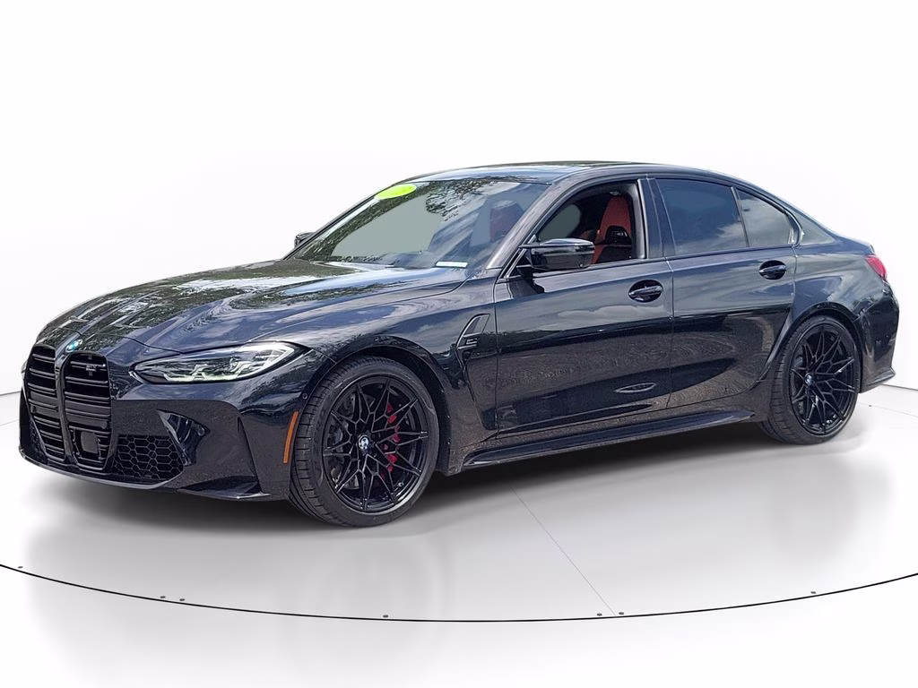 2023 Black Sapphire Metallic BMW M3 Competition RWD Sedan