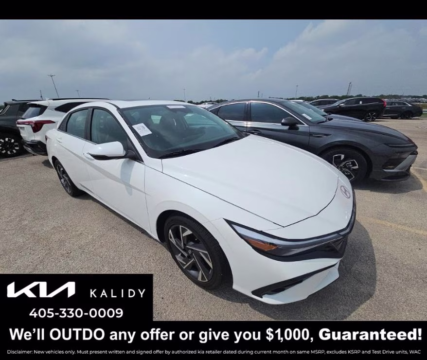 2026 Serenity White Hyundai Elantra Limited FWD Sedan