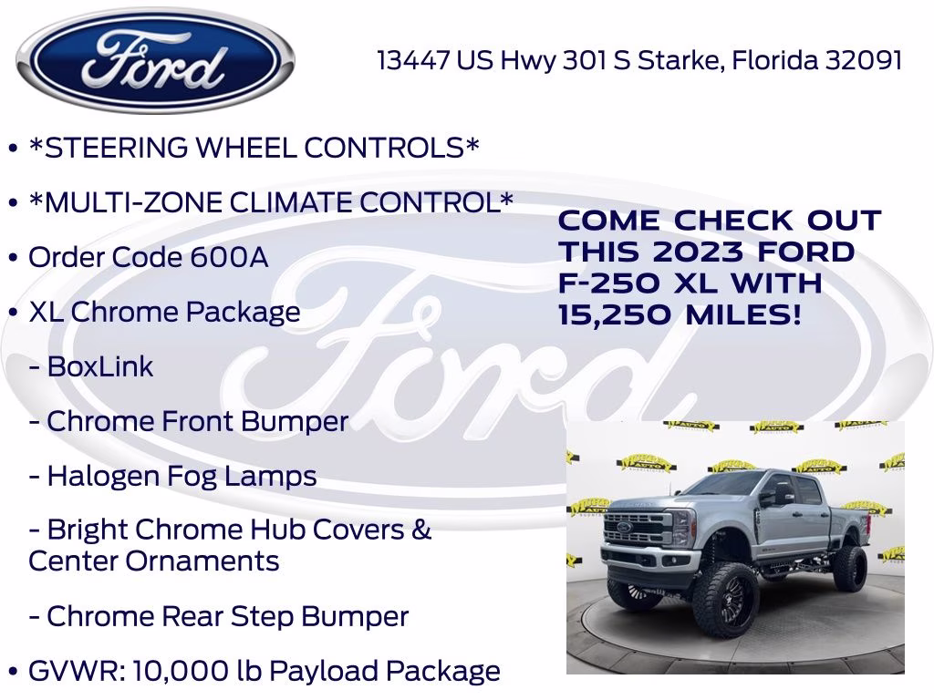 2023 Silver Metallic Ford Super Duty F-250 SRW XL WICKED CUSTOMS 4X4 Truck