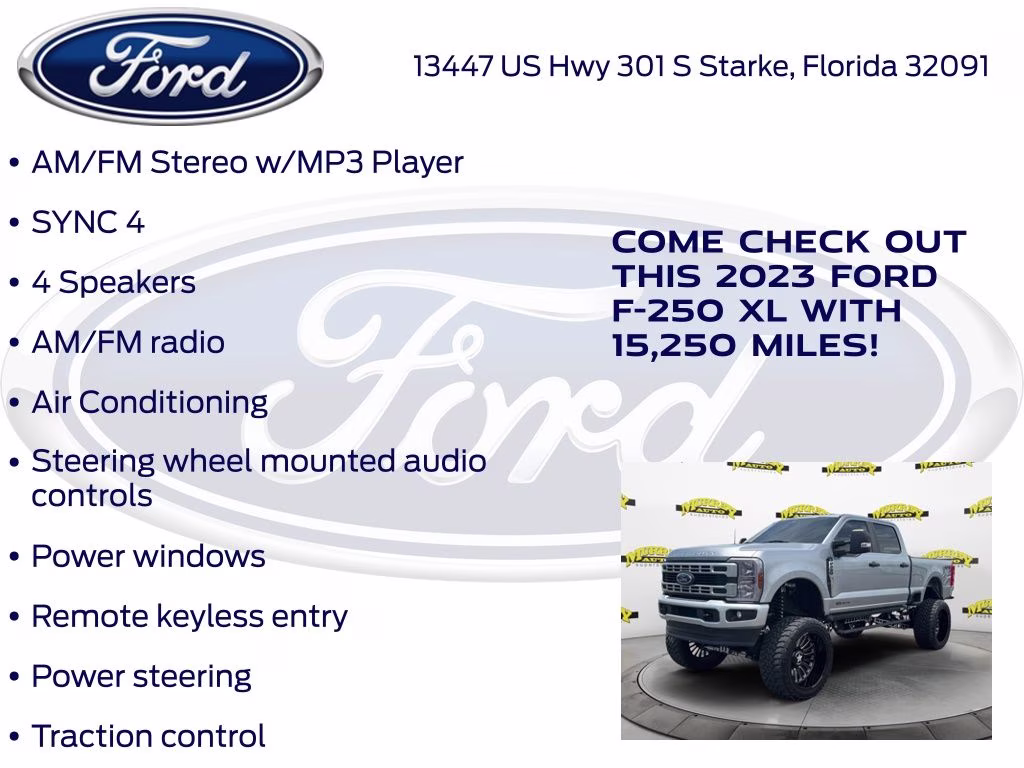 2023 Silver Metallic Ford Super Duty F-250 SRW XL WICKED CUSTOMS 4X4 Truck