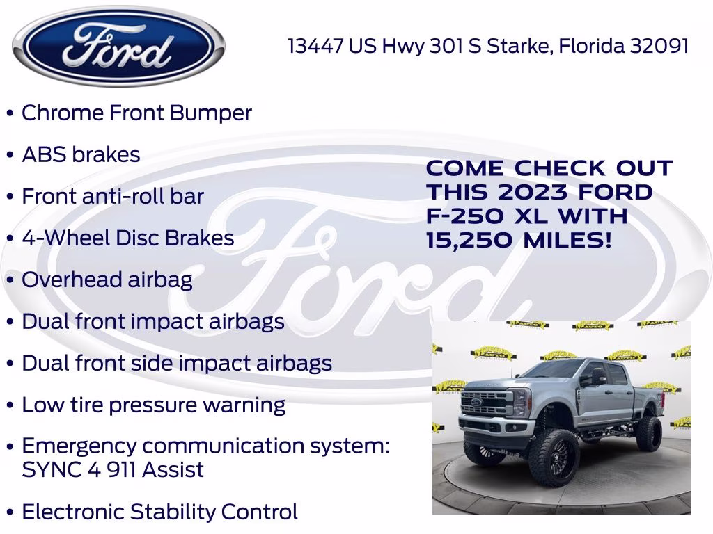 2023 Silver Metallic Ford Super Duty F-250 SRW XL WICKED CUSTOMS 4X4 Truck