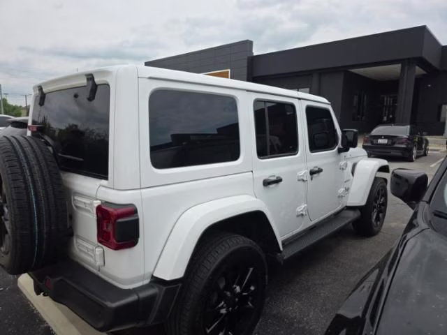 2024 Bright White Clearcoat Jeep Wrangler Sahara 4xe 4X4 SUV