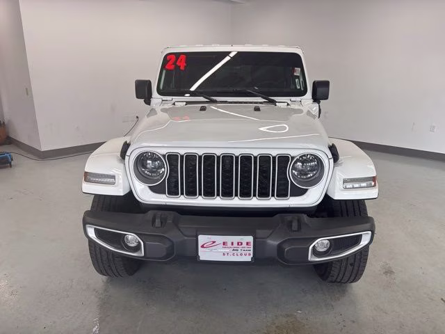 2024 Bright White Clearcoat Jeep Wrangler Sahara 4xe 4X4 SUV