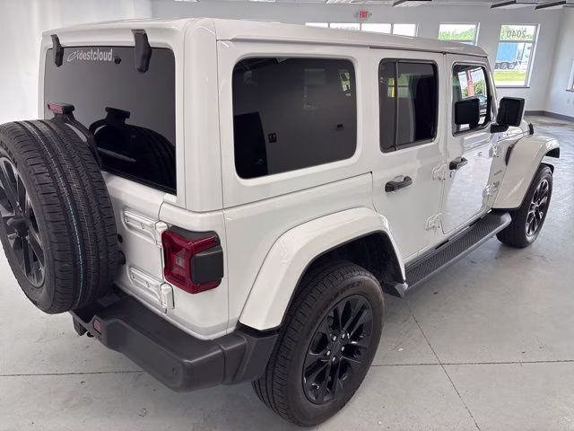 2024 Bright White Clearcoat Jeep Wrangler Sahara 4xe 4X4 SUV
