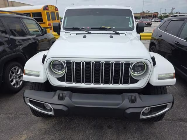 2024 Bright White Clearcoat Jeep Wrangler Sahara 4xe 4X4 SUV