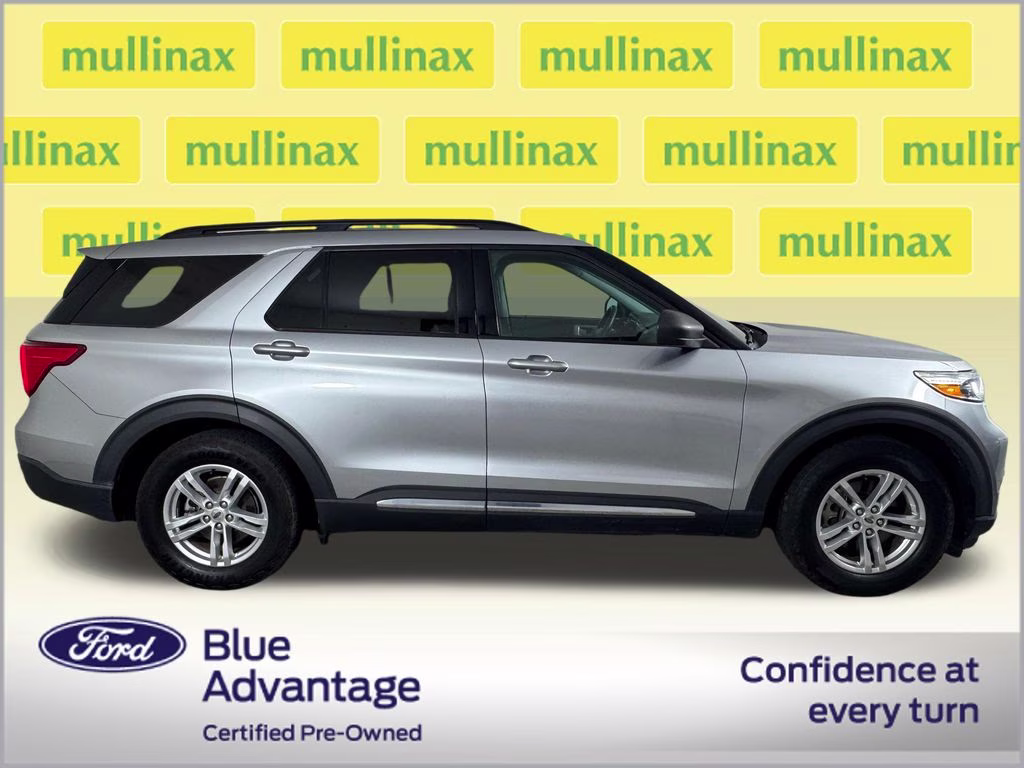 2021 Iconic Silver Metallic Ford Explorer XLT RWD SUV