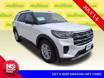 2026 Star White Metallic Tri-Coat Ford Explorer Active RWD SUV