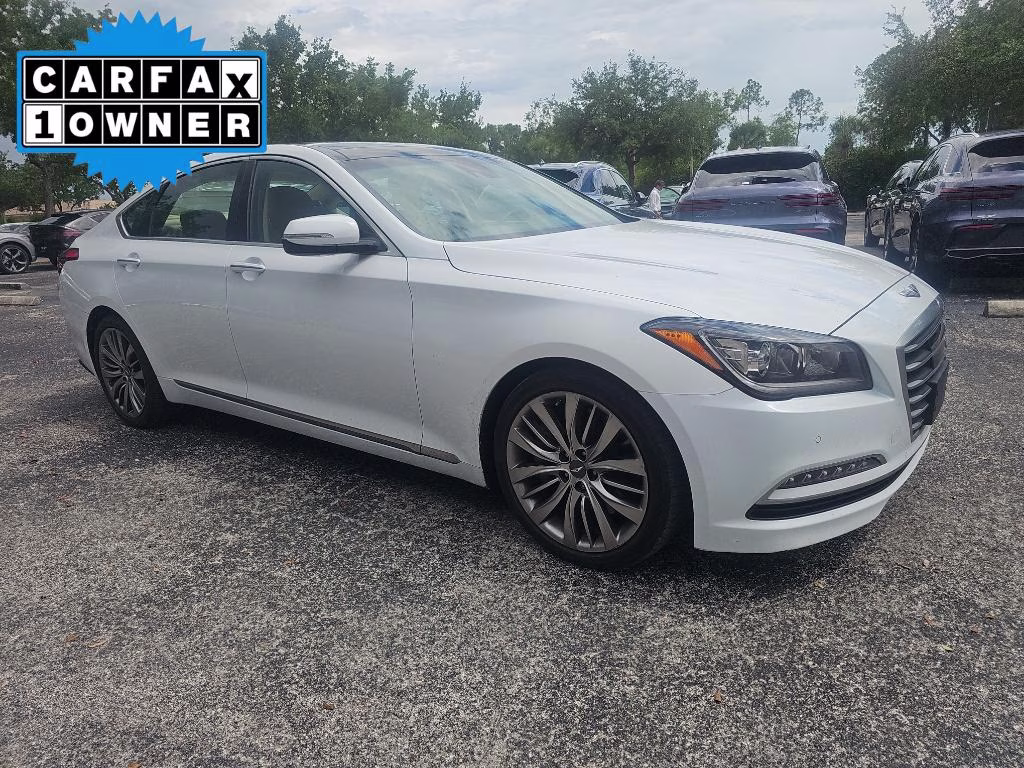 2015 Casablanca White Hyundai Genesis 5.0L RWD Sedan