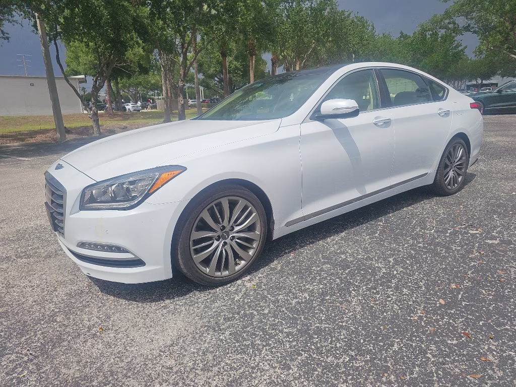 2015 Casablanca White Hyundai Genesis 5.0L RWD Sedan