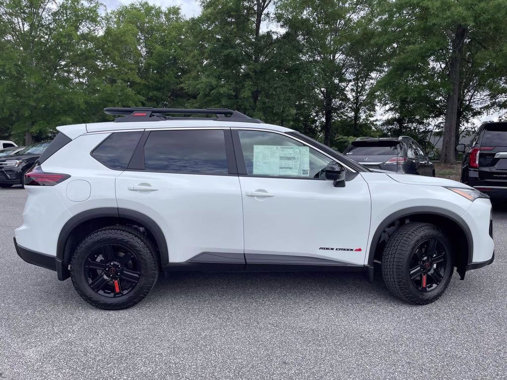 2026 Everest White Pearl Tricoat Nissan Rogue Rock Creek AWD SUV
