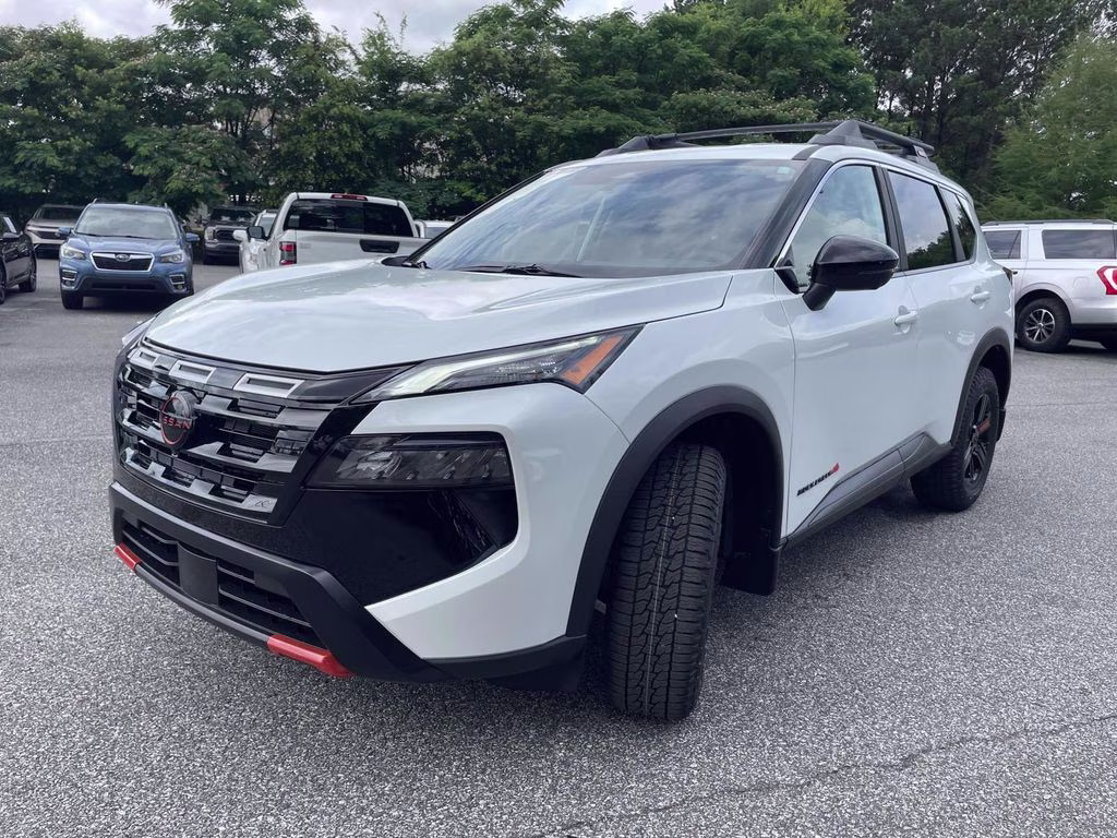 2026 Everest White Pearl Tricoat Nissan Rogue Rock Creek AWD SUV