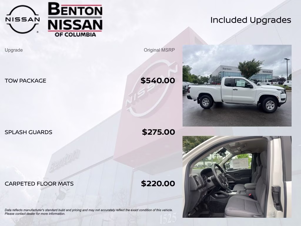 2026 Glacier White Nissan Frontier S RWD Truck