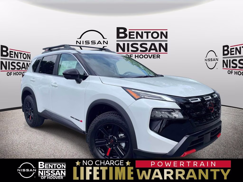 2026 Everest White Pearl Tricoat Nissan Rogue Rock Creek AWD SUV