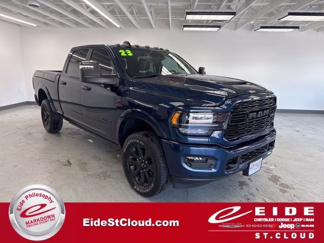 2023 Patriot Blue Pearlcoat Ram 3500 Limited 4X4 Truck