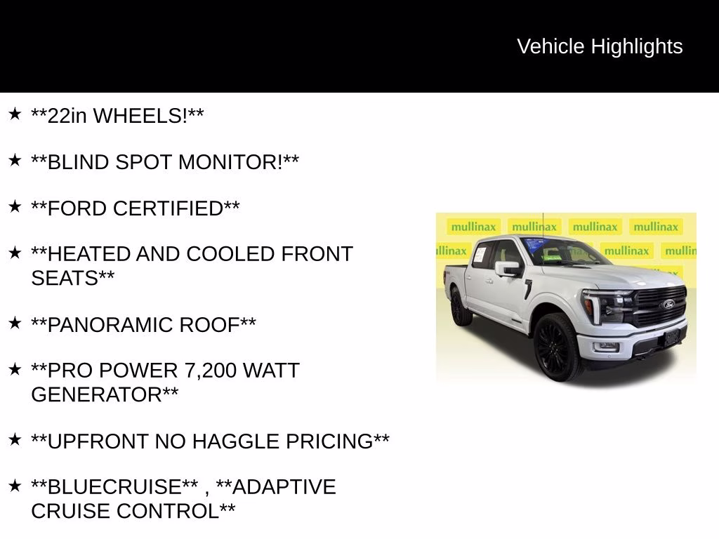 2025 Space White Metallic Ford F-150 Platinum 4X4 Truck