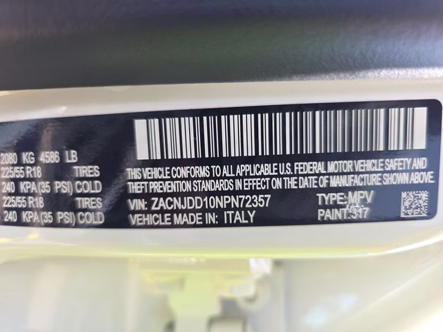 2022 Alpine White Clearcoat Jeep Renegade Limited 4X4 SUV