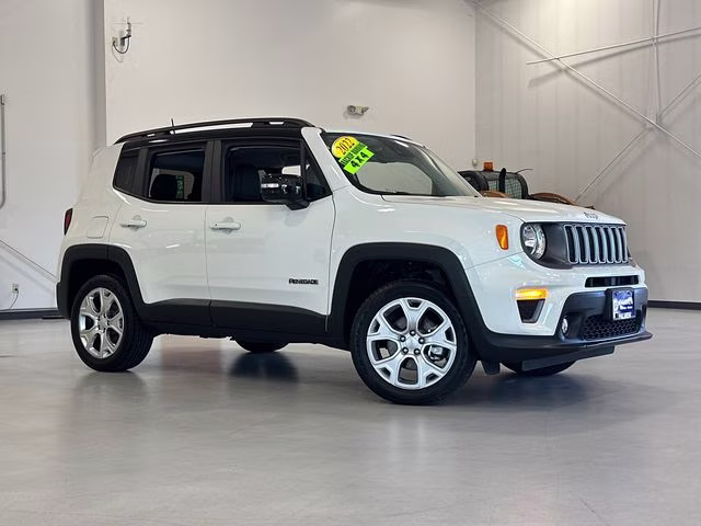 2022 Alpine White Clearcoat Jeep Renegade Limited 4X4 SUV