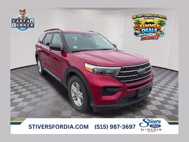 2021 Red Metallic Ford Explorer XLT 4X4 SUV