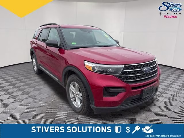 2021 Red Metallic Ford Explorer XLT 4X4 SUV
