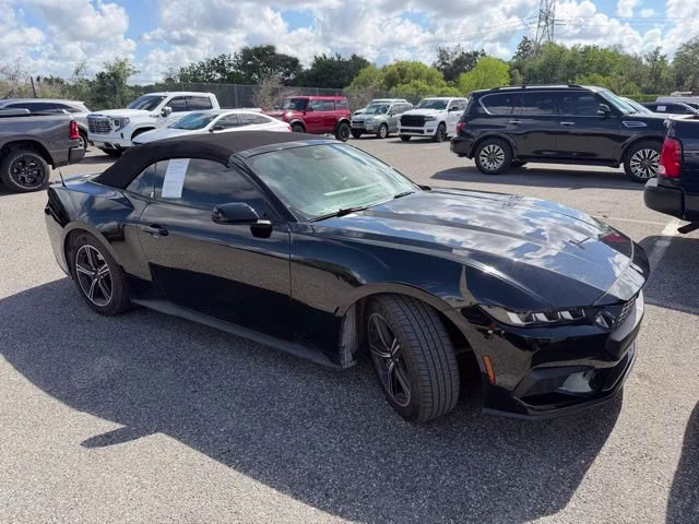 2024 Shadow Black Ford Mustang EcoBoost Premium RWD Convertible