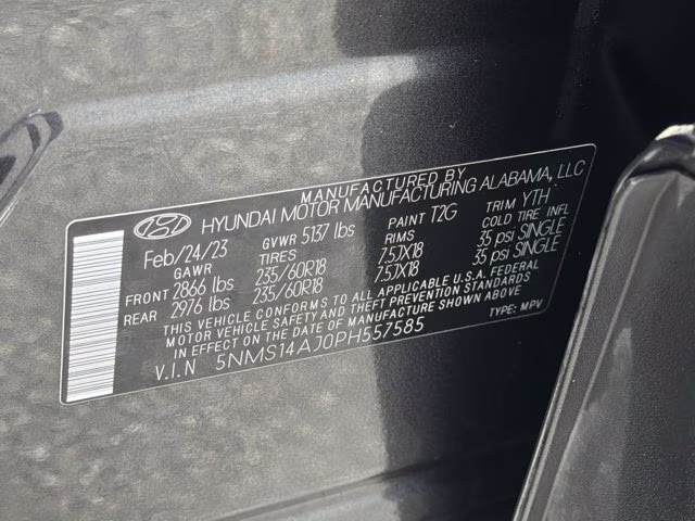 2023 Portofino Gray Hyundai Santa Fe SE FWD SUV