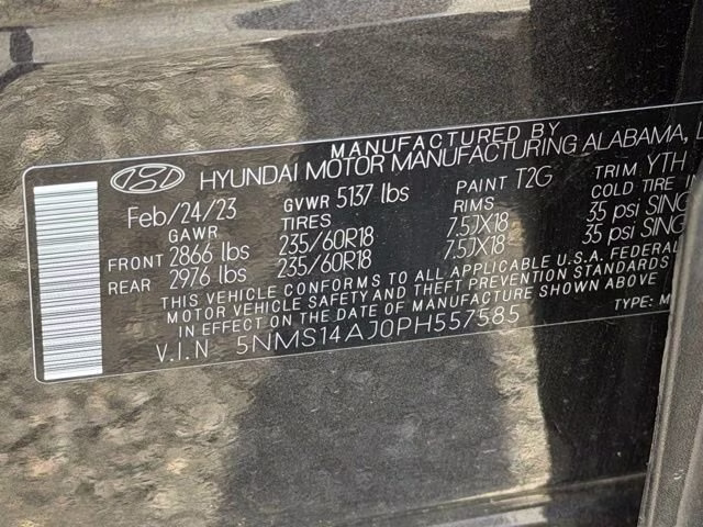 2023 Portofino Gray Hyundai Santa Fe SE FWD SUV