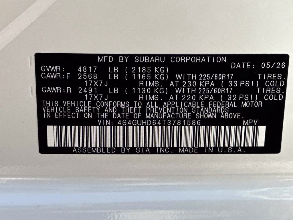 2026 Crystal White Pearl Subaru Crosstrek Premium AWD SUV