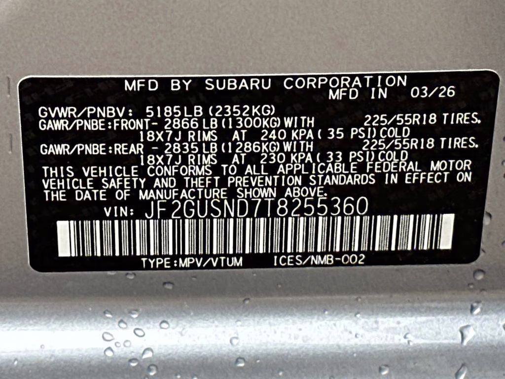 2026 Ice Silver Metallic Subaru Crosstrek Hybrid Limited AWD SUV
