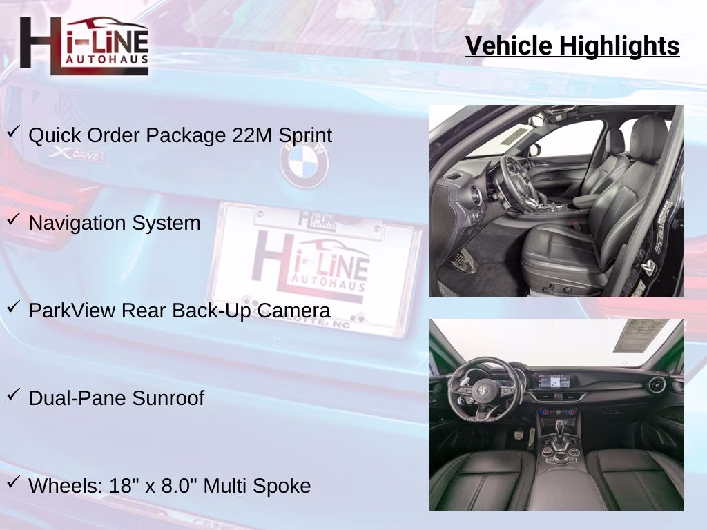 2024 Vulcano Black Metallic Alfa Romeo Stelvio Sprint AWD SUV