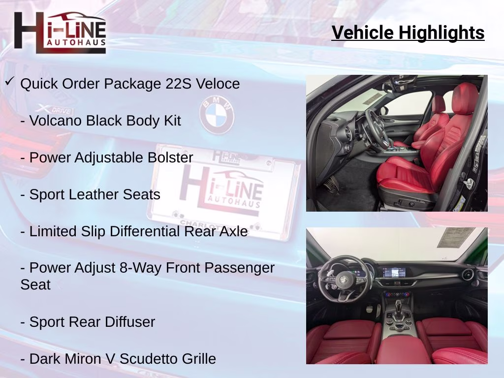 2024 Vulcano Black Metallic Alfa Romeo Stelvio Veloce AWD SUV