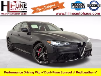 2024 Vulcano Black Metallic Alfa Romeo Giulia Ti RWD Sedan