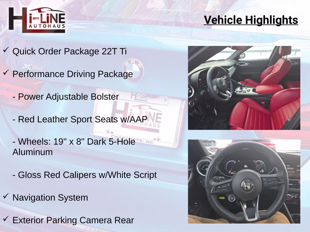 2024 Vulcano Black Metallic Alfa Romeo Giulia Ti RWD Sedan