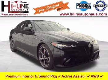 2024 Vulcano Black Metallic Alfa Romeo Giulia Veloce AWD Sedan